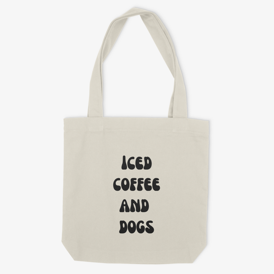 Iced Coffee & Dogs Tote Bag